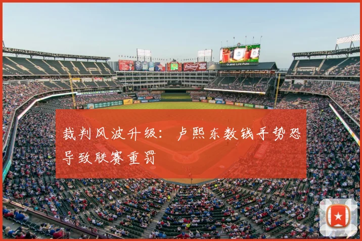 裁判风波升级：卢熙东数钱手势恐导致联赛重罚